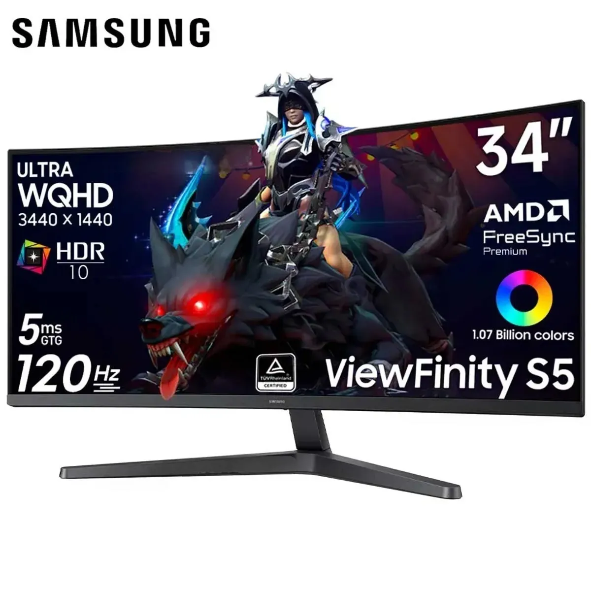 SAMSUNG - Monitor CURVO Samsung S55GH 34' CURVO ULTRAWIDE 120Hz VA PBP PIP FreeSync PREMIUN