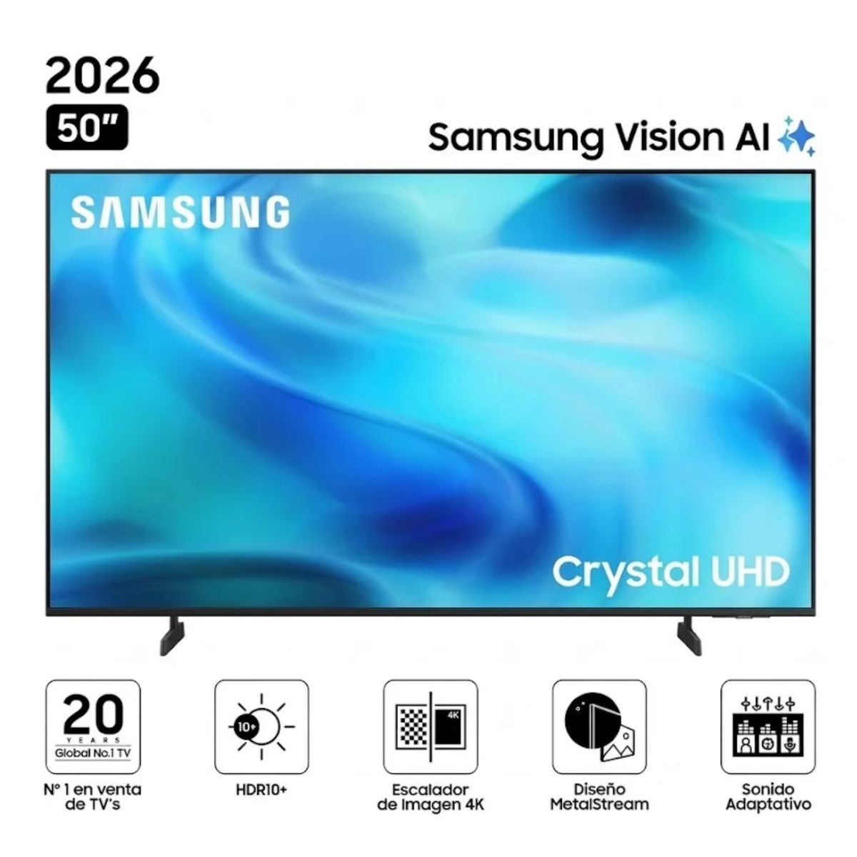 SAMSUNG - Televisor Samsung 50" Smart Crystal UHD 4K 50U8000HG 2026