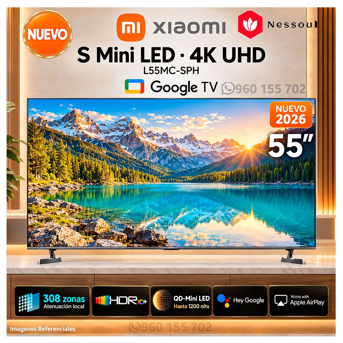 Televisor Xiaomi 55” QD-Mini LED 4K UHD Google TV | L55MC-SPH XIAOMI ...