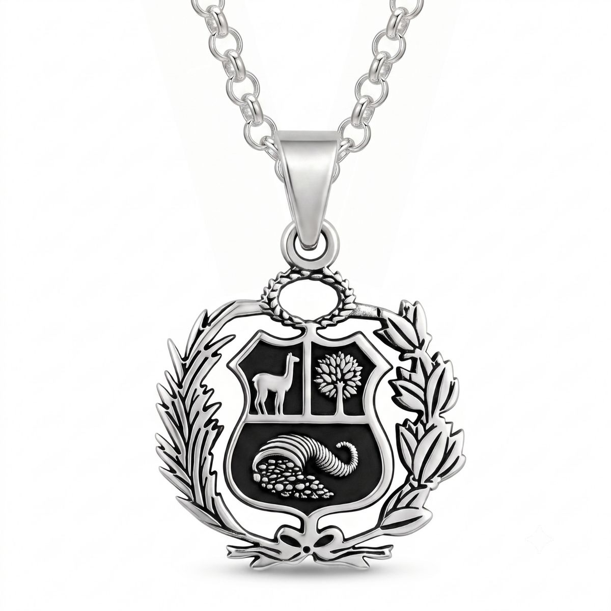 Collar Unisex Escudo Nacional Perú Regalo Plata KARMY | Falabella Perú