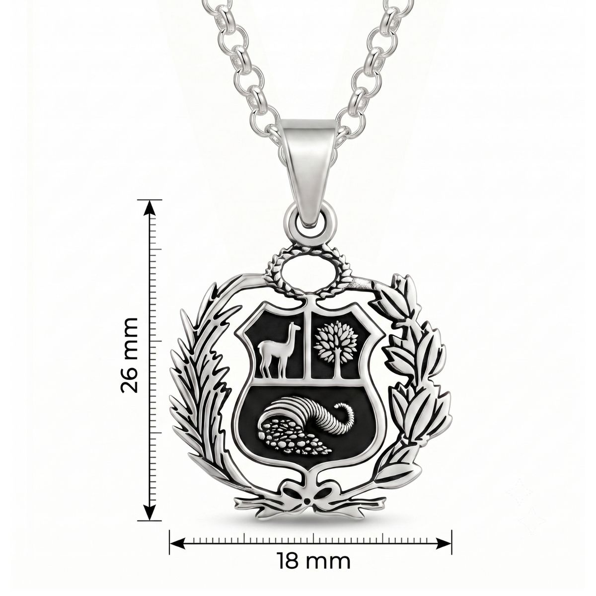 Collar Unisex Escudo Nacional Perú Regalo Plata KARMY | Falabella Perú