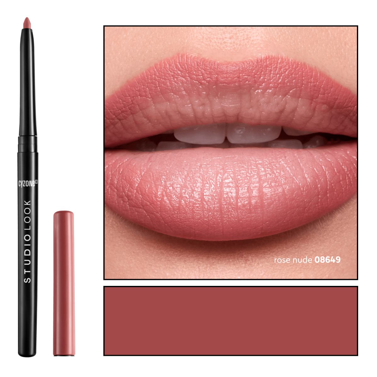Delineador retráctil para labios studio look cyzone rose nude Cyzone ...