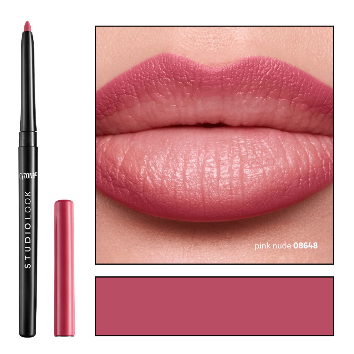 Delineador retráctil para labios studio look cyzone pink nude Cyzone ...