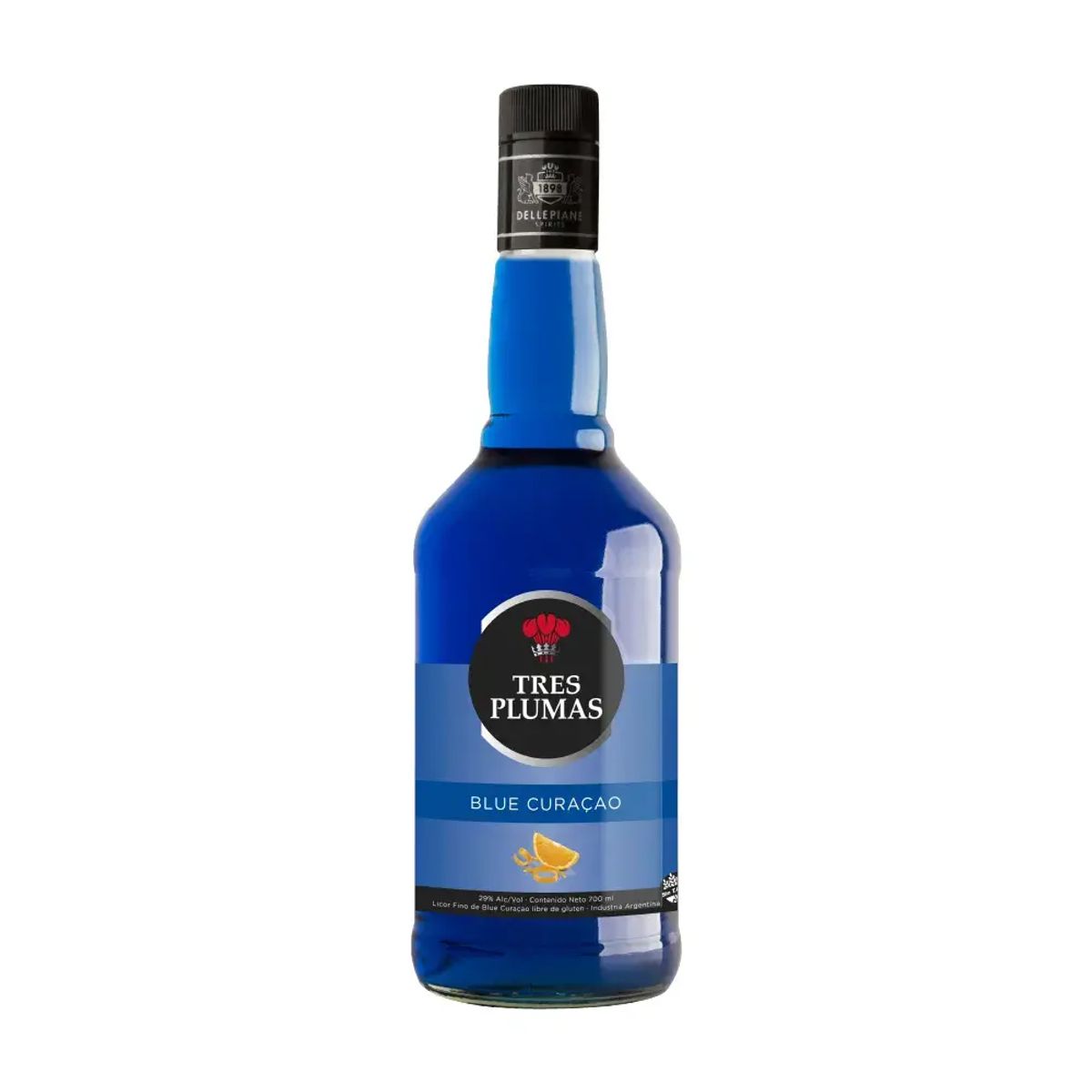 TRES PLUMAS - LICOR TRES PLUMAS BLUE CURACAO 700ML