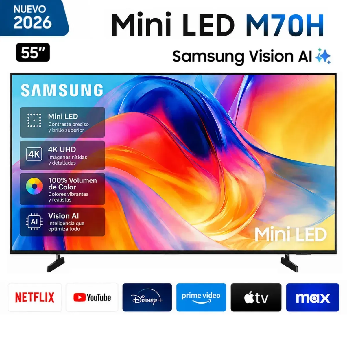 Televisor Samsung 55'' Mini LED M70H Vision AI Smart TV 2026 SAMSUNG ...