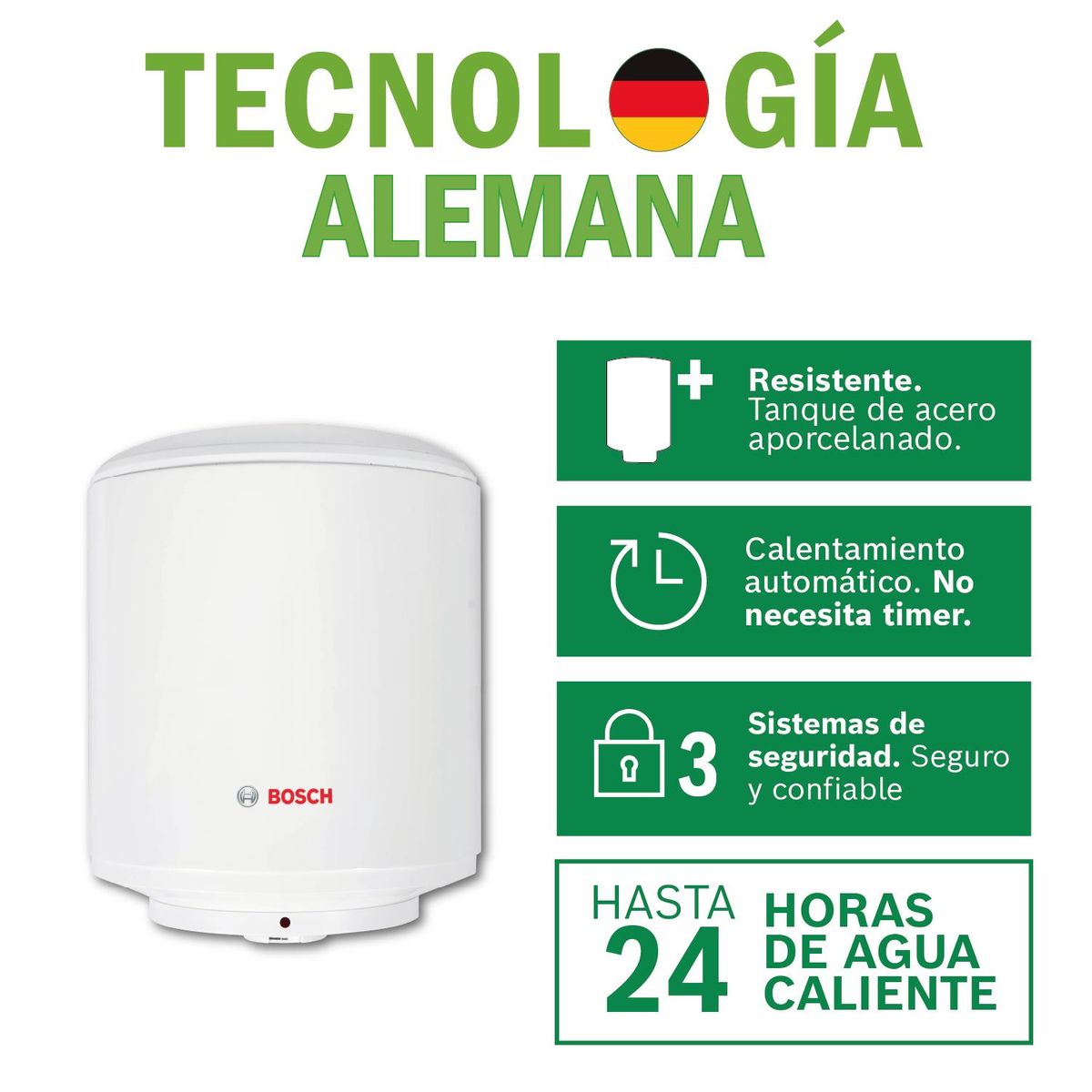 Bosch - Terma Eléctrica Bosch Comfort 50L + Kit de Instalación