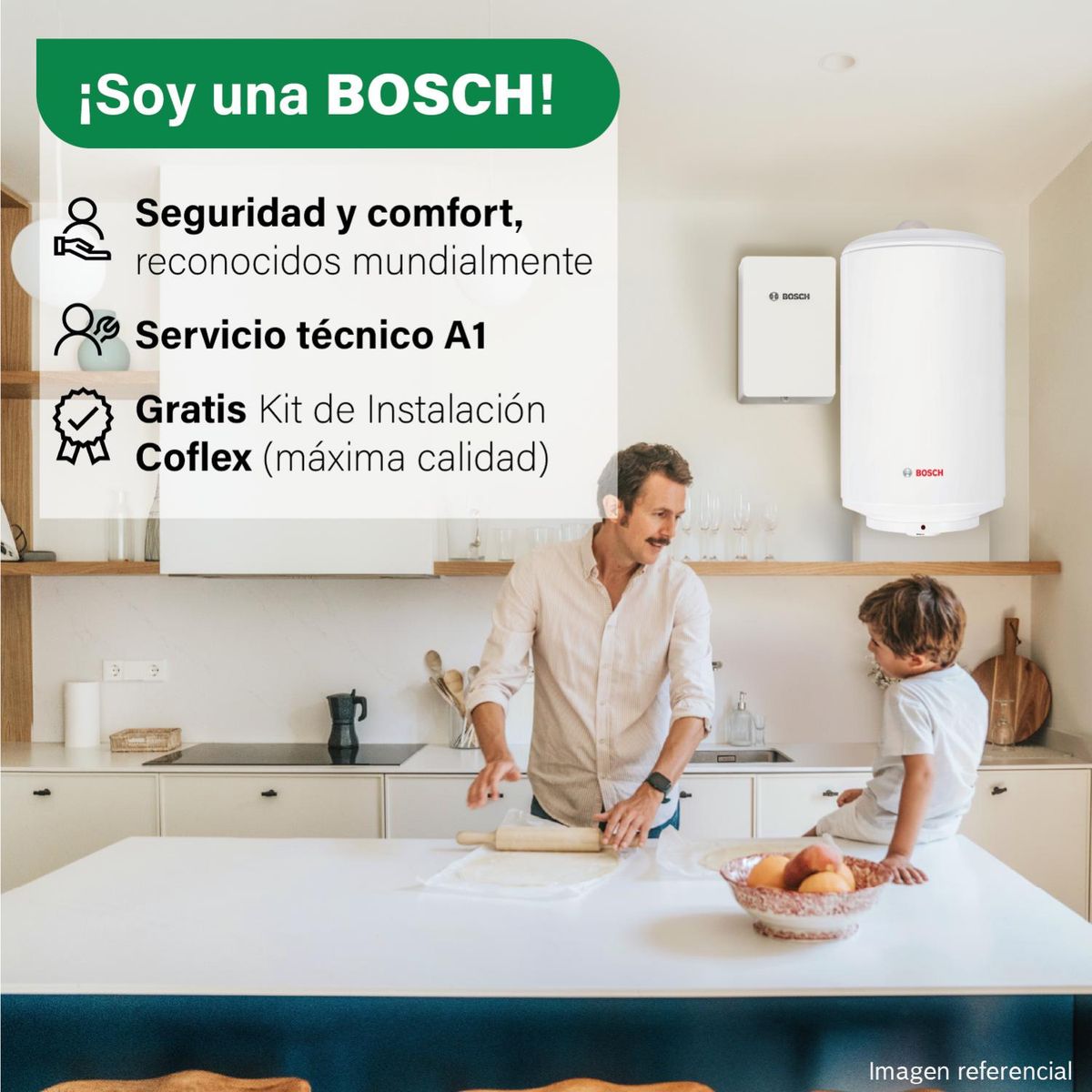 Bosch - Terma Eléctrica Bosch Comfort 50L + Kit de Instalación