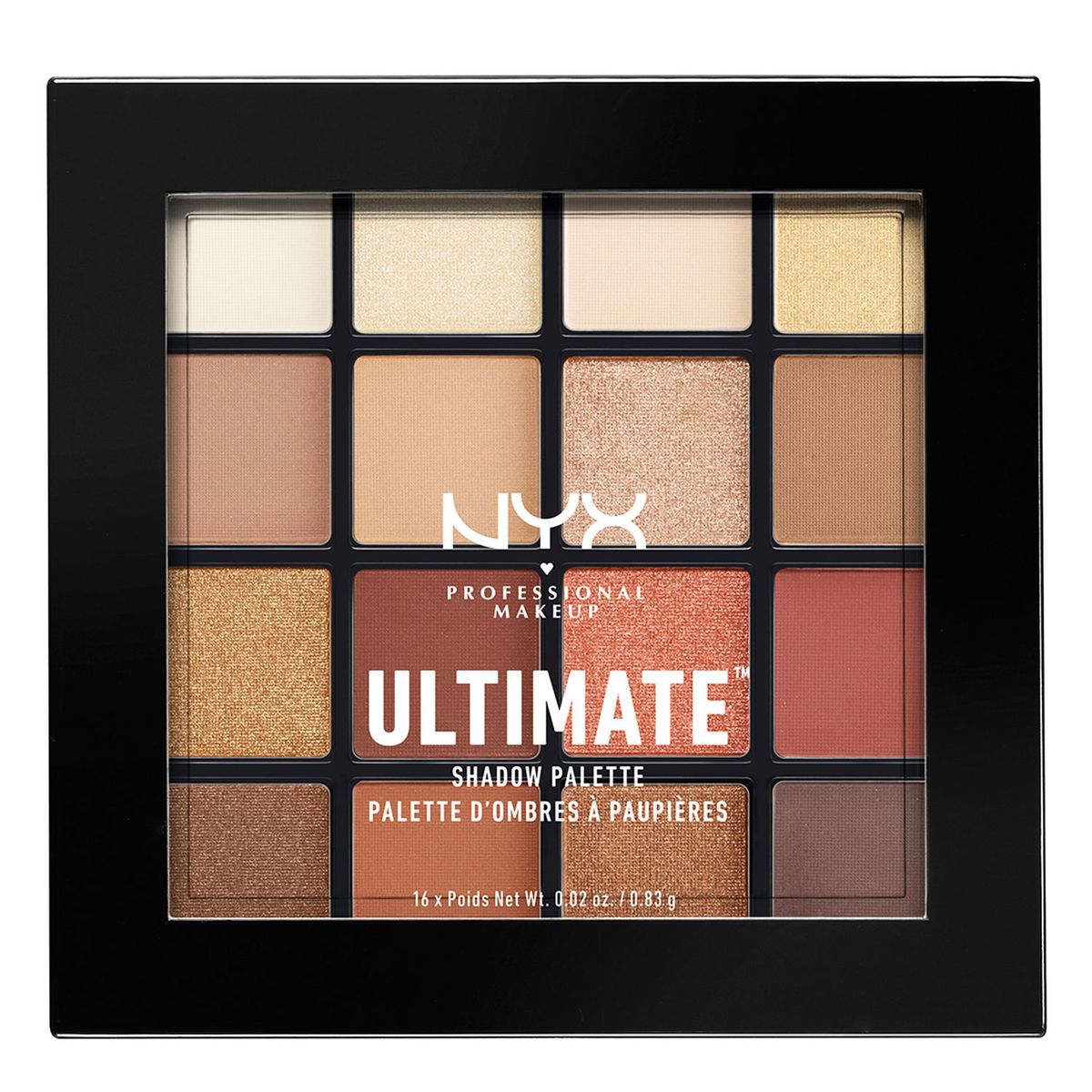 NYX - Paleta de sombras Ultimate Shadow Palete tono Warm Neutrals NYX