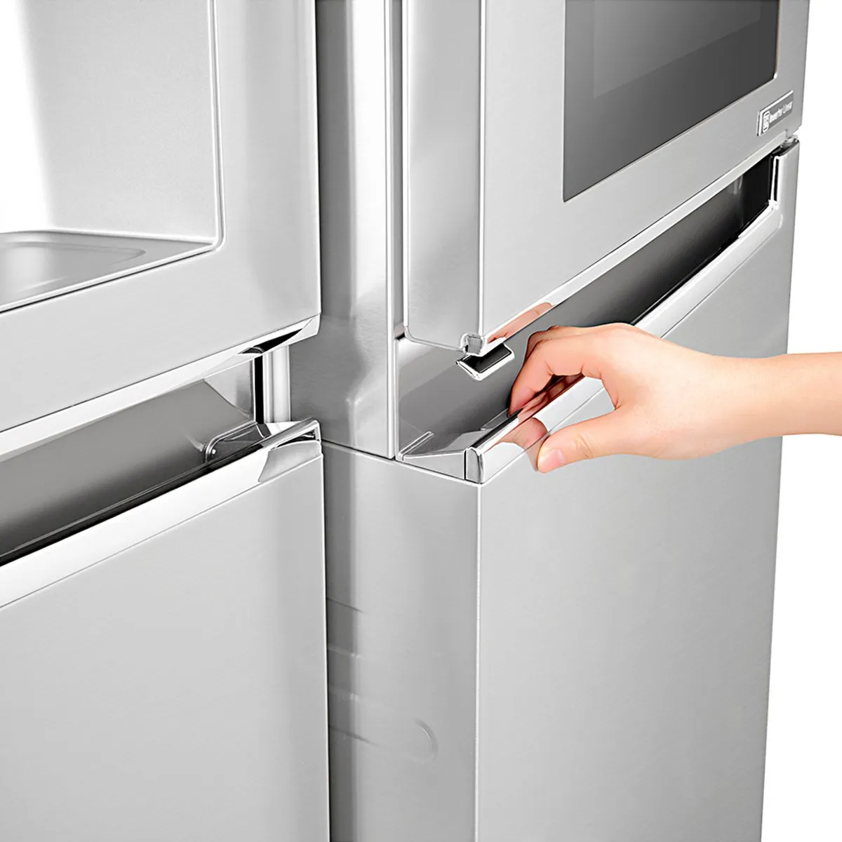 LG - Refrigeradora 601 LT SBS LG InstaView Puerta Mágica LS65SXN Acero 