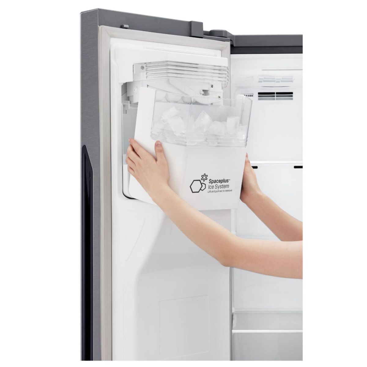 LG - Refrigeradora 591 LT SBS LG con Moist Balance Crisper LS63SPGK Acero Grafito Oscuro