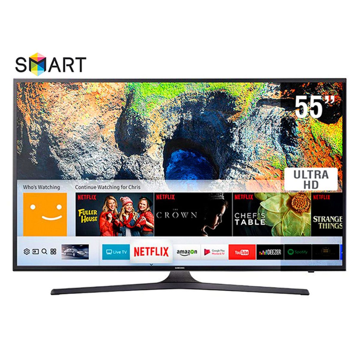 SAMSUNG - Televisor 55" 4K UHD SMART TV UN55MU6103GXPE
