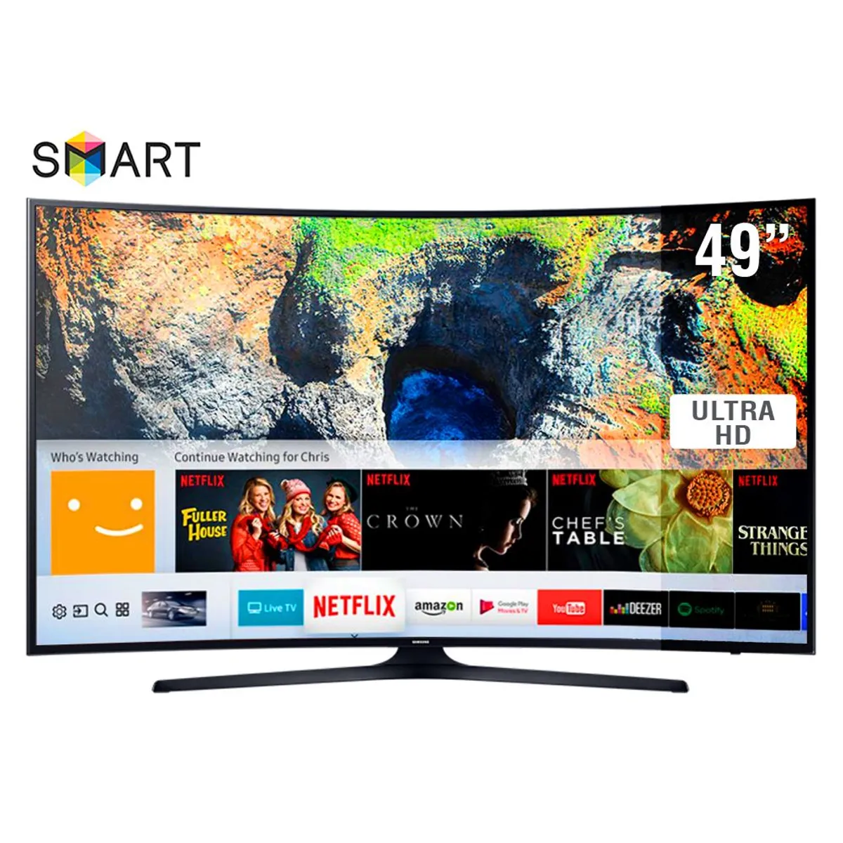 SAMSUNG - TV 49P UHD 4K Curvo Smart 49MU6303