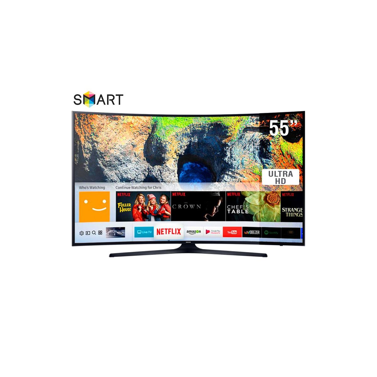 SAMSUNG - Televisor 55" 4K Ultra HD Smart TV UN55MU6303GXPE