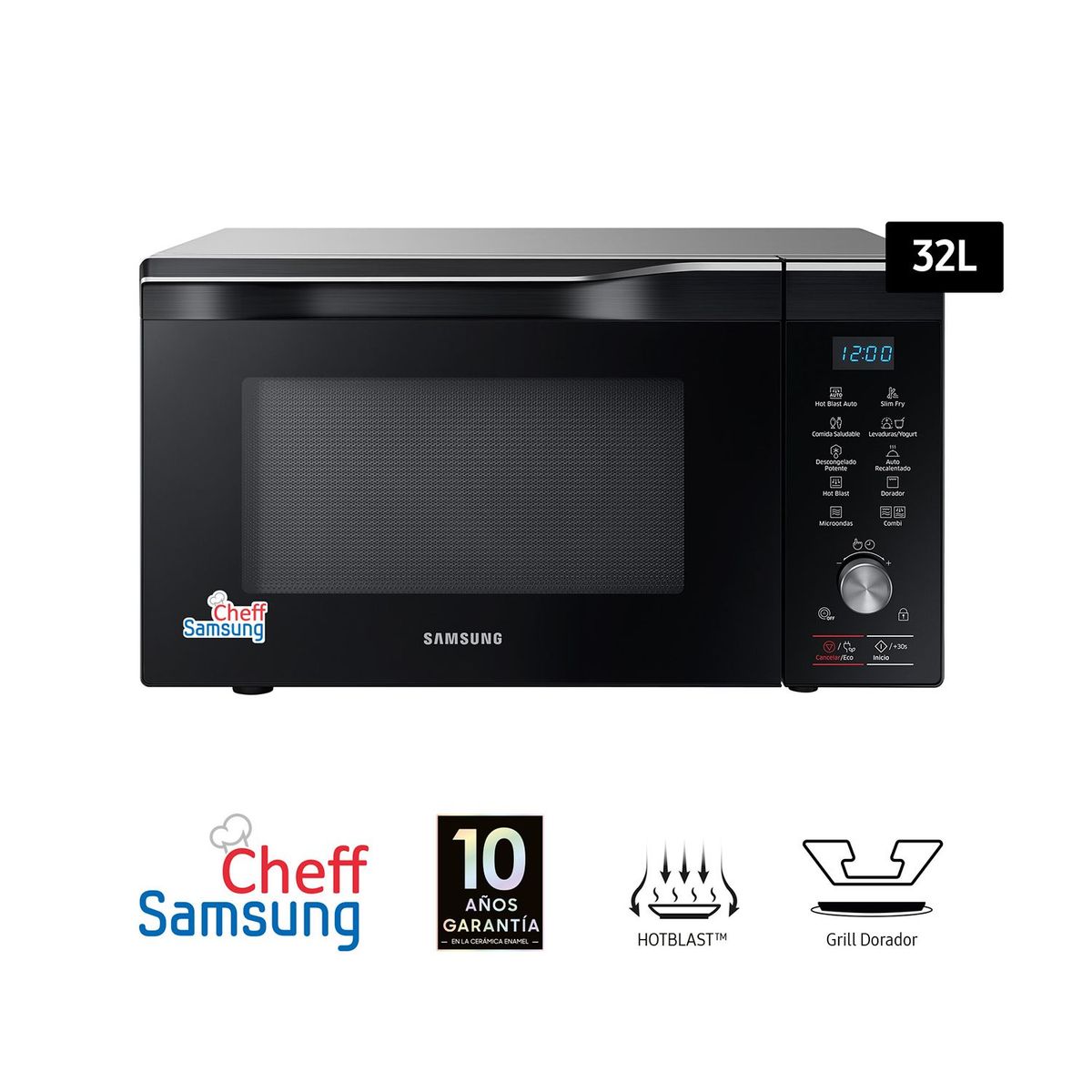 SAMSUNG - Microondas MC32K7055CT/PE 32 Lt Silver