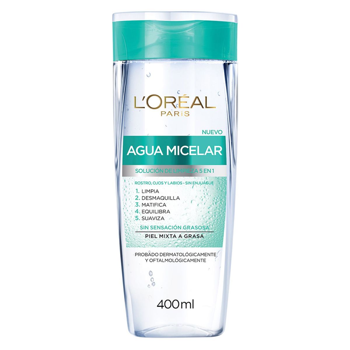 LOREAL PARIS - Agua micelar desmaquillante piel mixta 400ml LOréal Paris