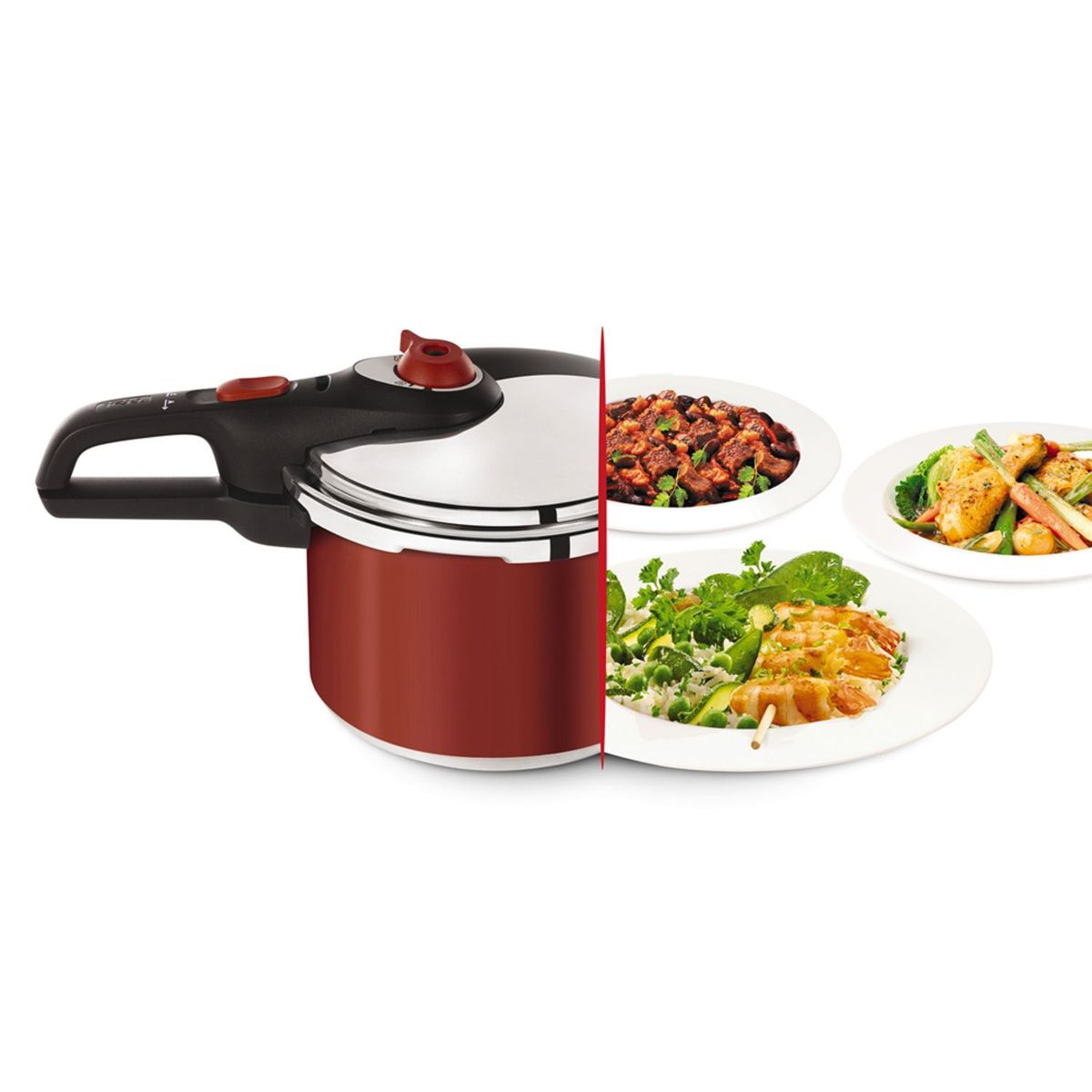 T-FAL - Olla Presión Aluminio Red