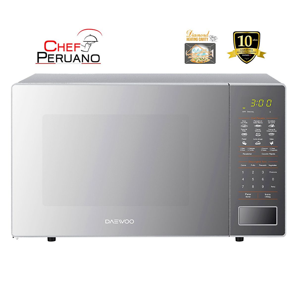 DAEWOO - Horno Microondas KOR-28MD 900W Silver
