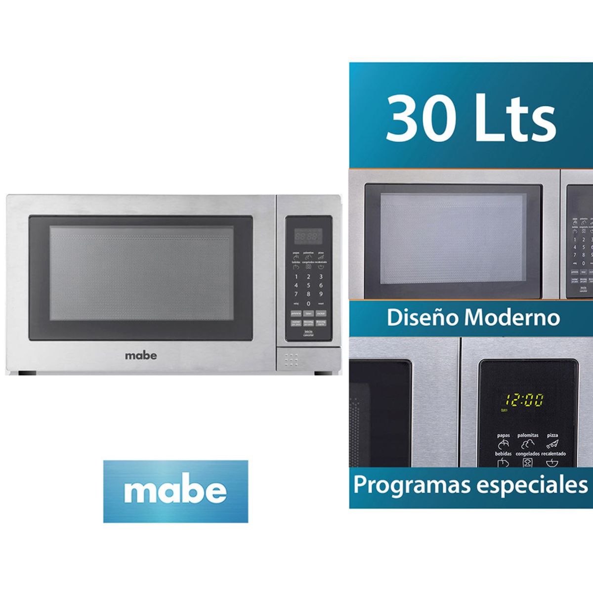 Mabe - Horno Microondas HMM31PSX 30 Litros Inox