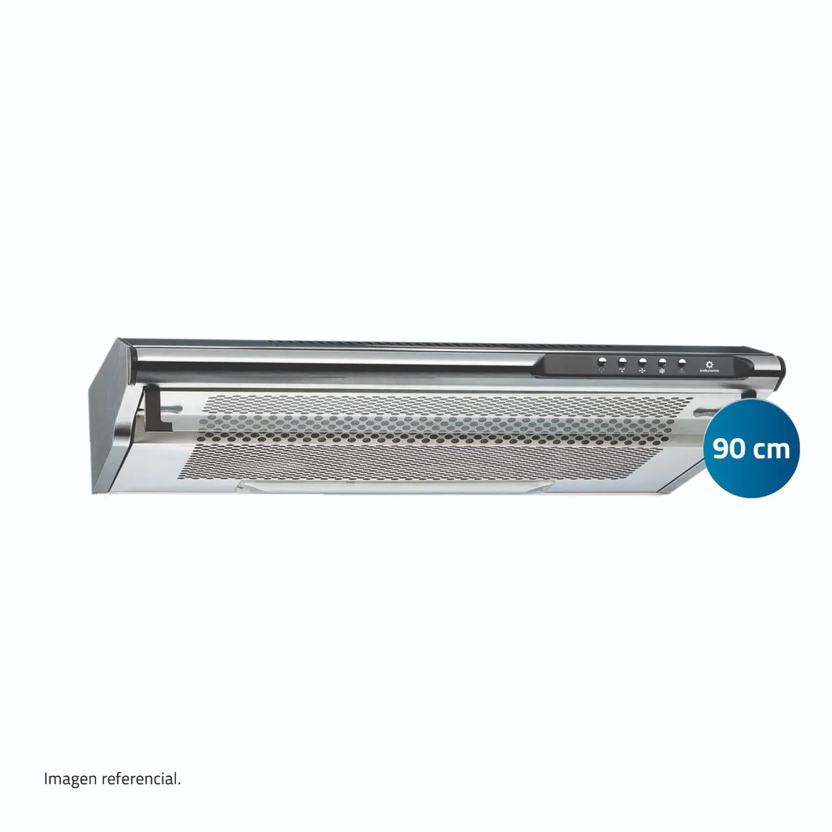 INDURAMA - Campana Extractora 3 Velocidades CEI902CRP Silver Indurama