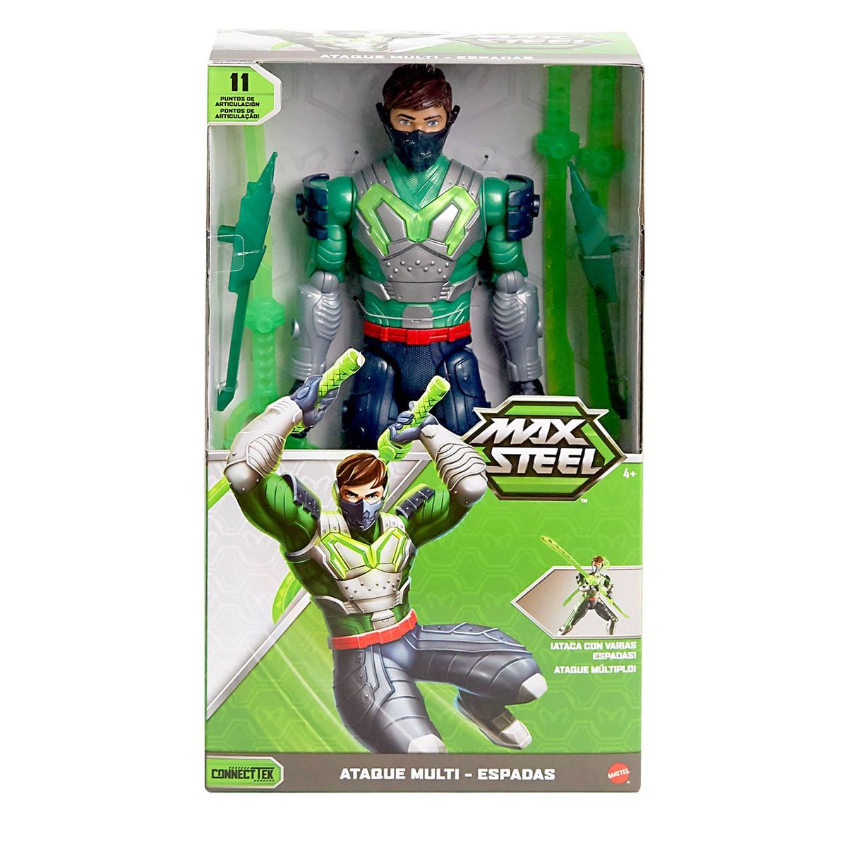 MAX STEEL - Figura de Acción Max Steel Max Steel Ataque Múltiple