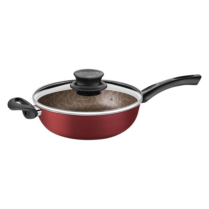 TRAMONTINA - Sartén con Tapa Paris Rojo 26 cm