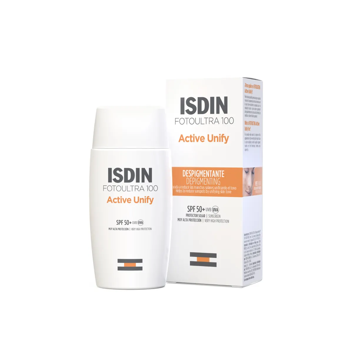 ISDIN - ISDIN FotoUltra ACTIVE UNIFY SPF50+ 50ML - Bloqueador solar facial para manchas sin color