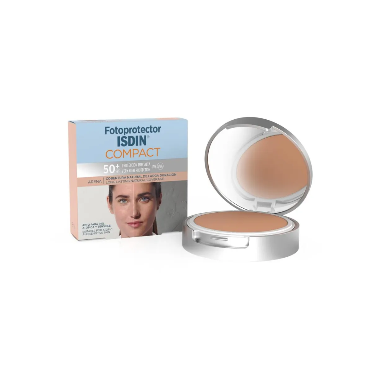 ISDIN - ISDIN Fotoprotector Compact ARENA SPF50 10G - Bloqueador solar facial compacto matificante