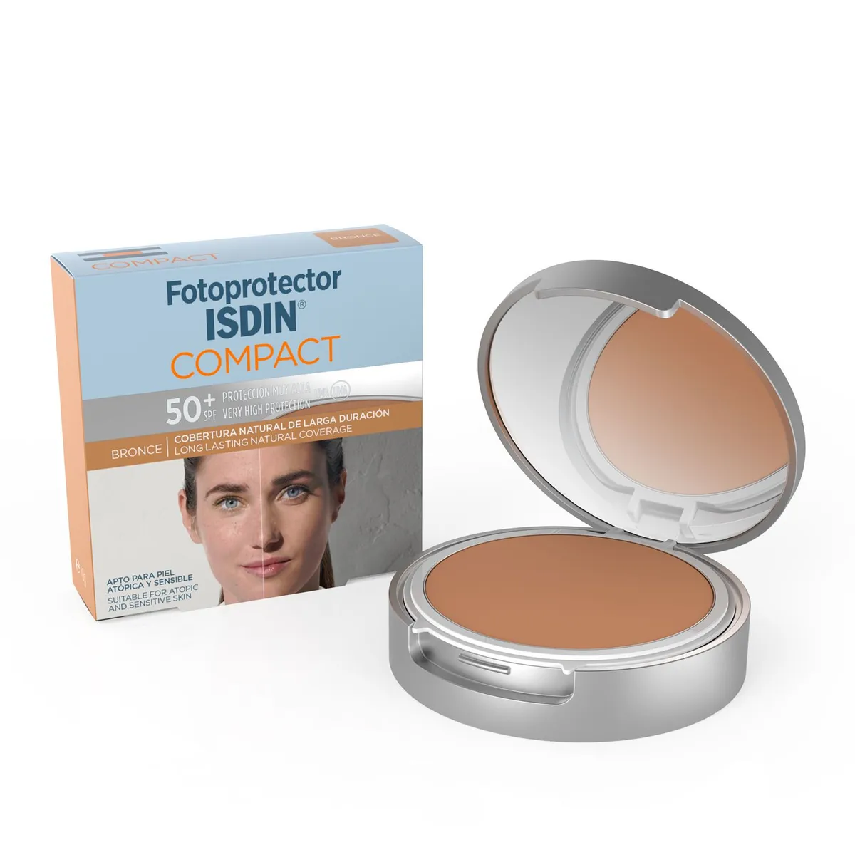 ISDIN - ISDIN Fotoprotector Compact BRONZE SPF50 10G - Bloqueador solar facial compacto matificante