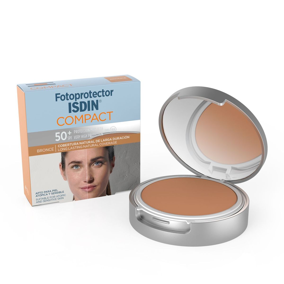 ISDIN - ISDIN Fotoprotector Compact BRONZE SPF50 10G - Bloqueador solar facial compacto matificante