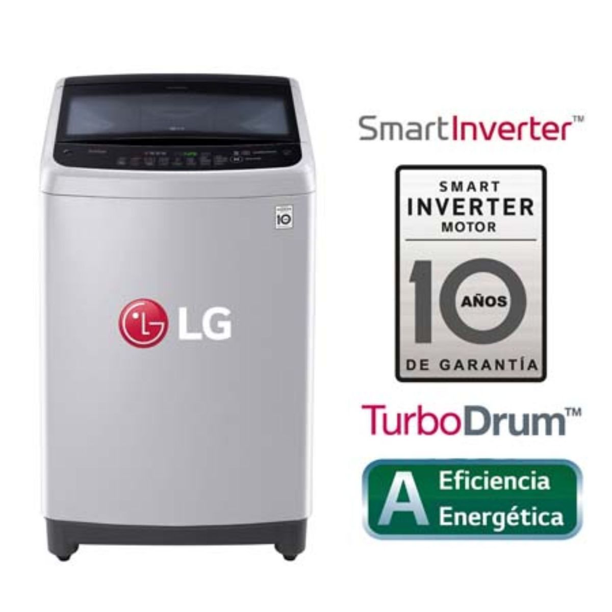 LG - Lavadora TS1366NTP 13Kg Smart Motion Carga Superior Gris LG