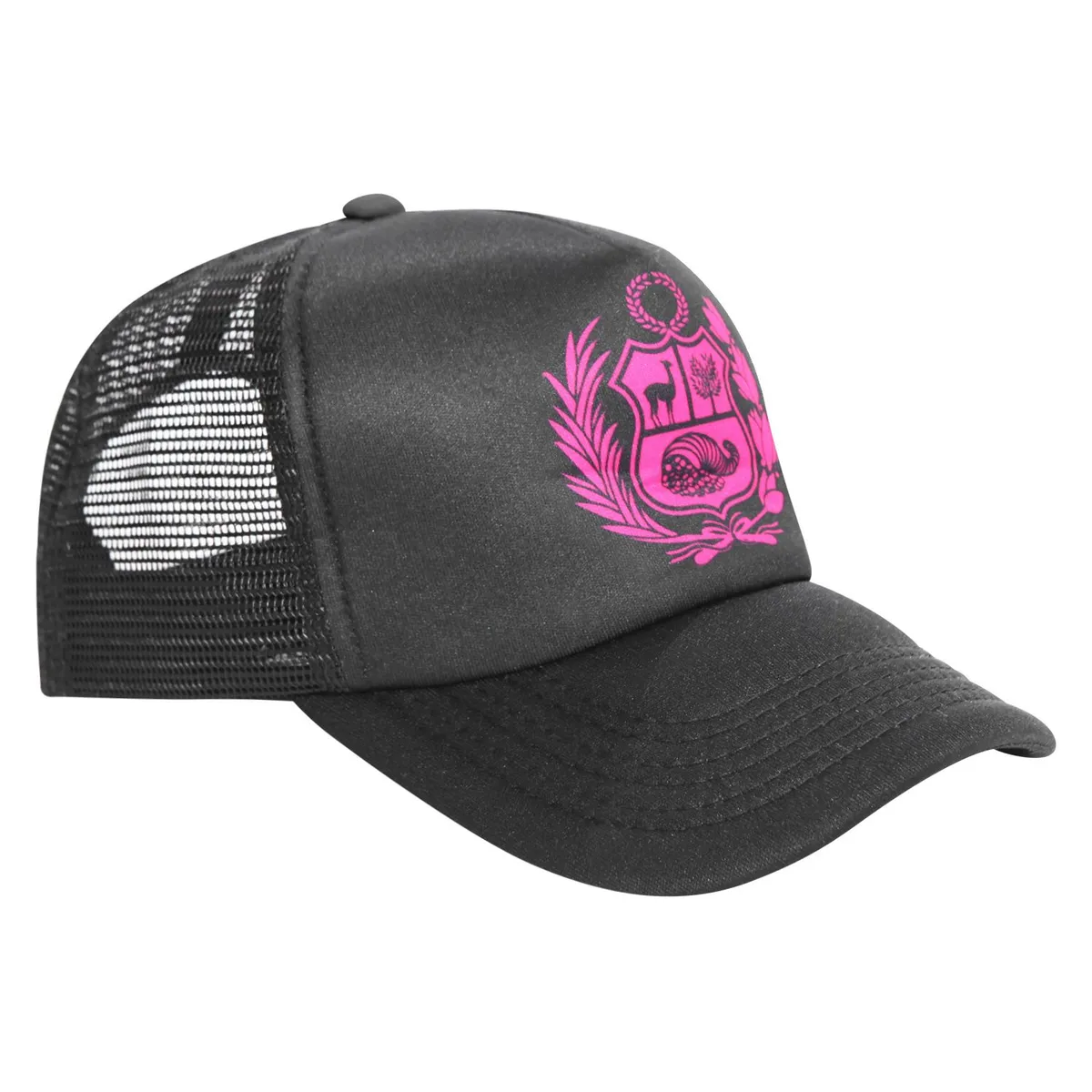 GOLDEN FUTBOL - Gorro Perú Escudo Truck Chicha Negro Fucsia
