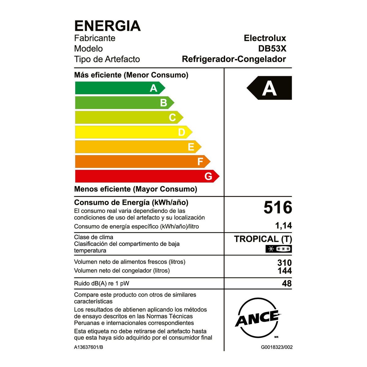 Electrolux - Refrigeradora Bottom Freezer 454 L DB53X Inox