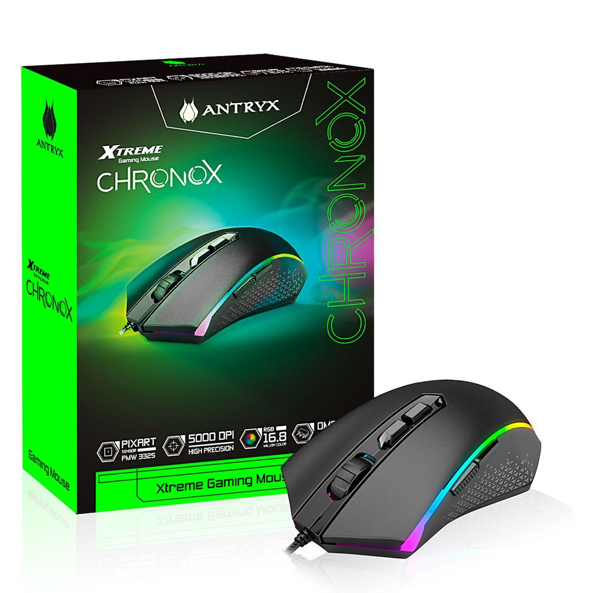 ANTRYX - Mouse USB Chronox Negro