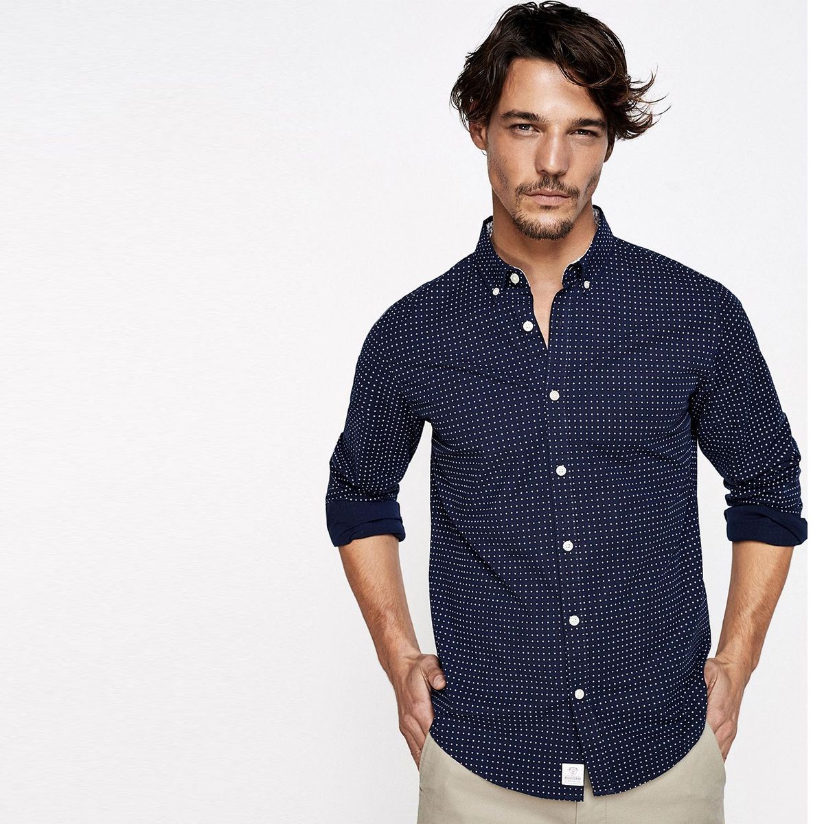 SPRINGFIELD - Camisa Oxford Hombre Manga Larga
