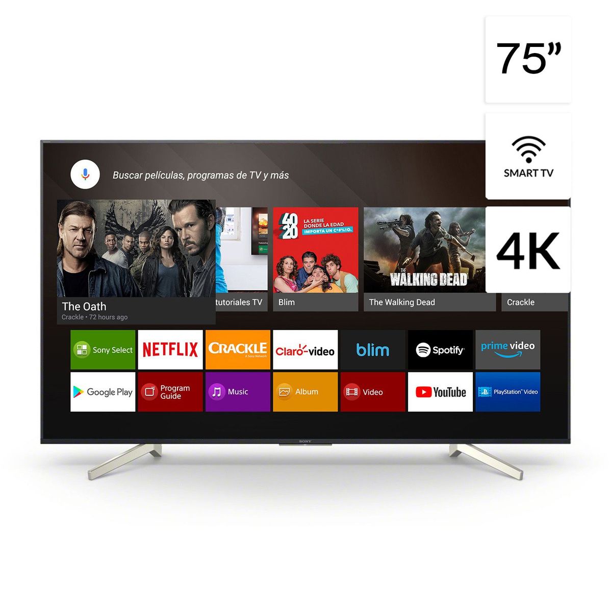 SONY - Televisor 75" 4K UHD SMART TV XBR-75X855F LA8
