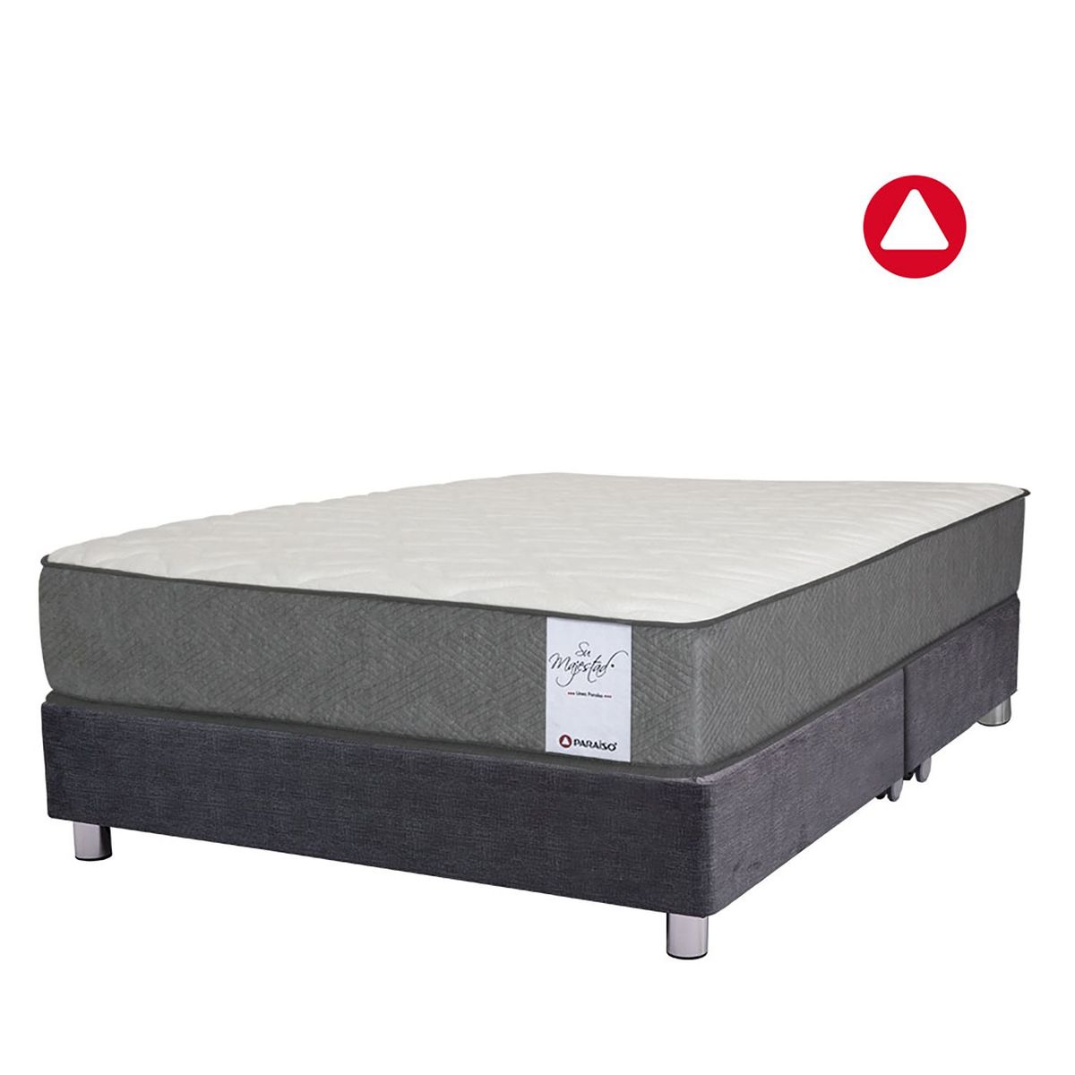 PARAISO - Cama Box Tarima Su Majestad King + 2 Alm + Prot