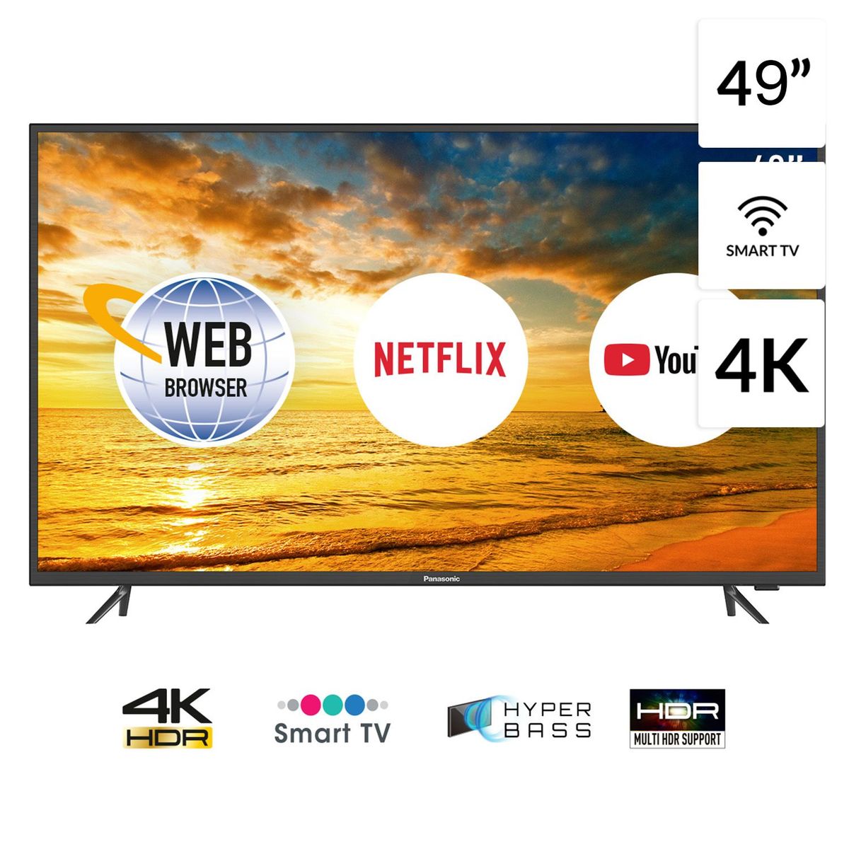 PANASONIC - Televisor 49" 4K UHD SMART TV TC-49FX500P