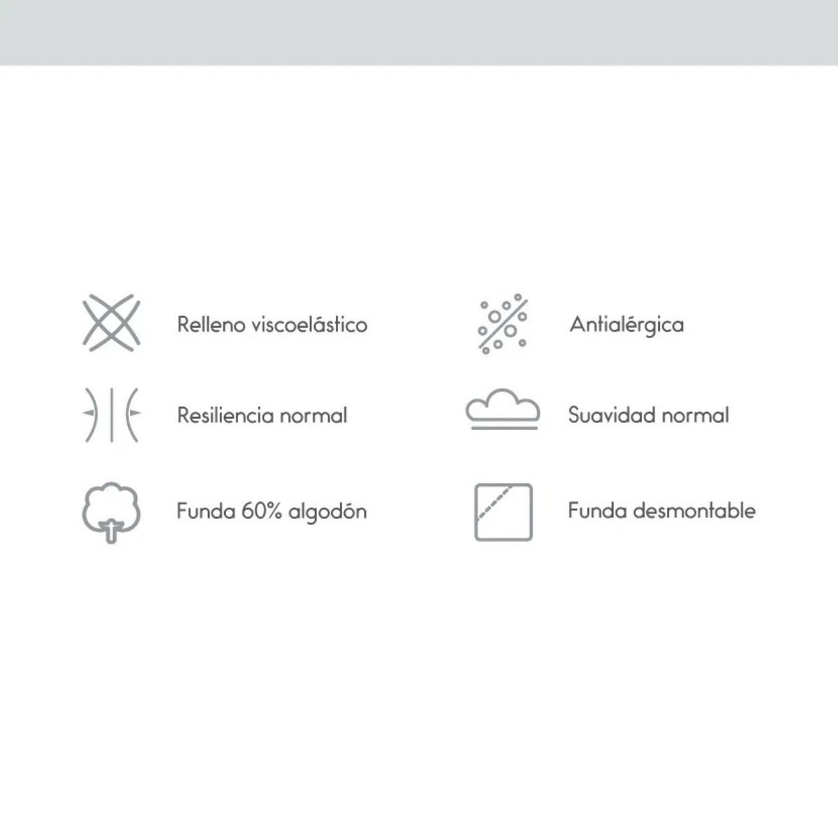 ROSEN - Cama Europea Tempo Queen + 2 Almohadas Memory Max