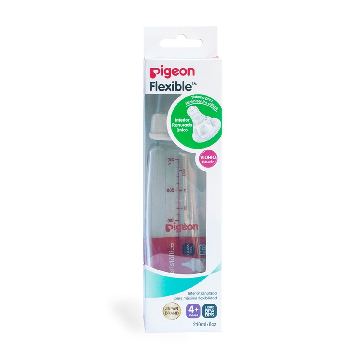 PIGEON - Biberón Peristáltico De Vidrio 240 Ml