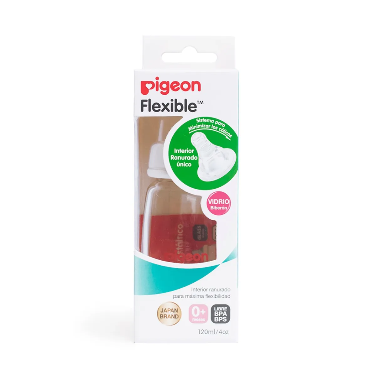 PIGEON - Biberón Peristáltico De Vidrio 120 Ml