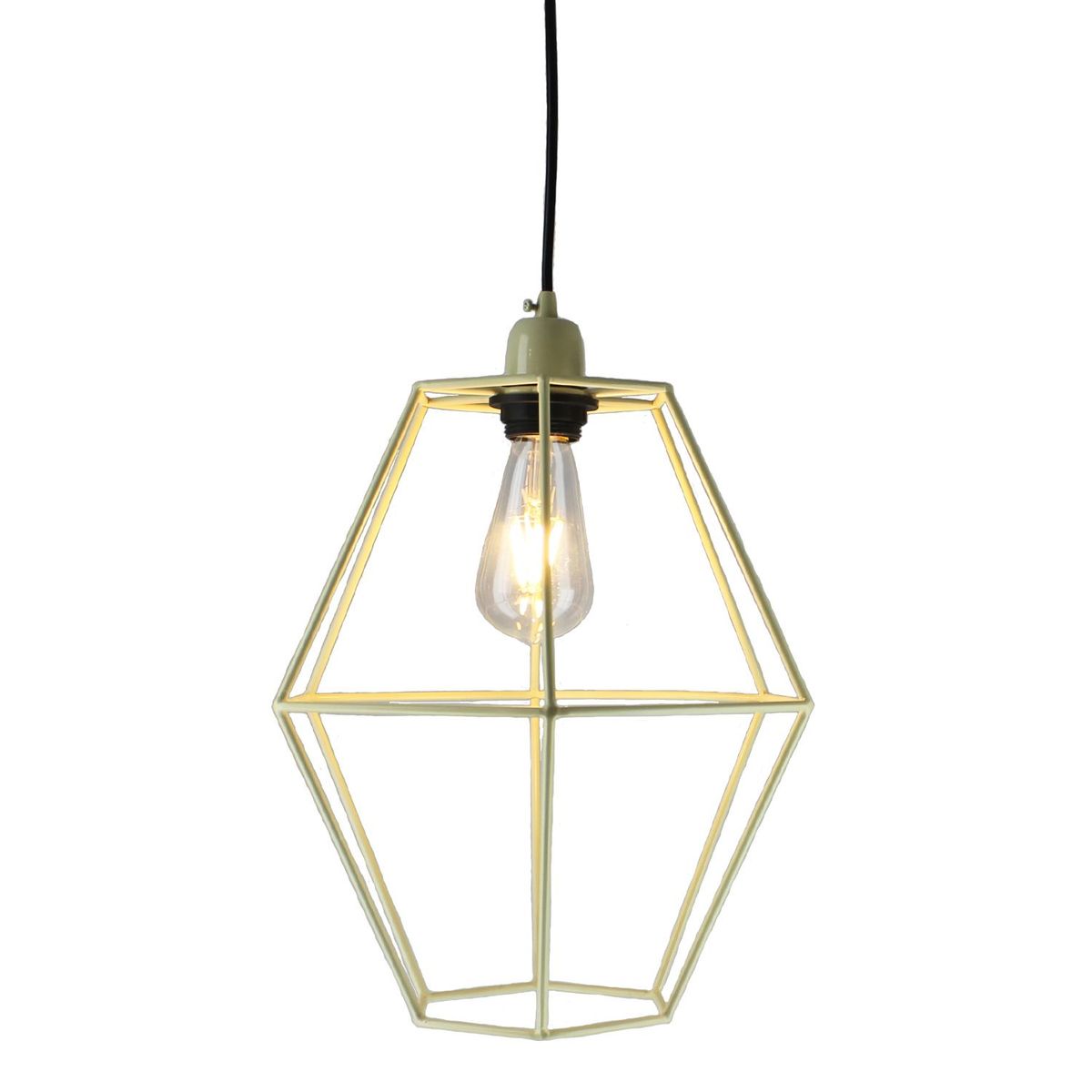 LA ROCHELLI - Lámpara techo 1 luz jaula crema E27