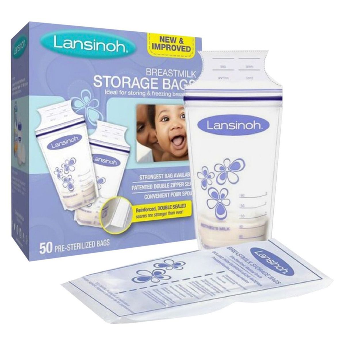 LANSINOH - Bolsa De Almacenamiento X50Und 180 Ml Lansinoh