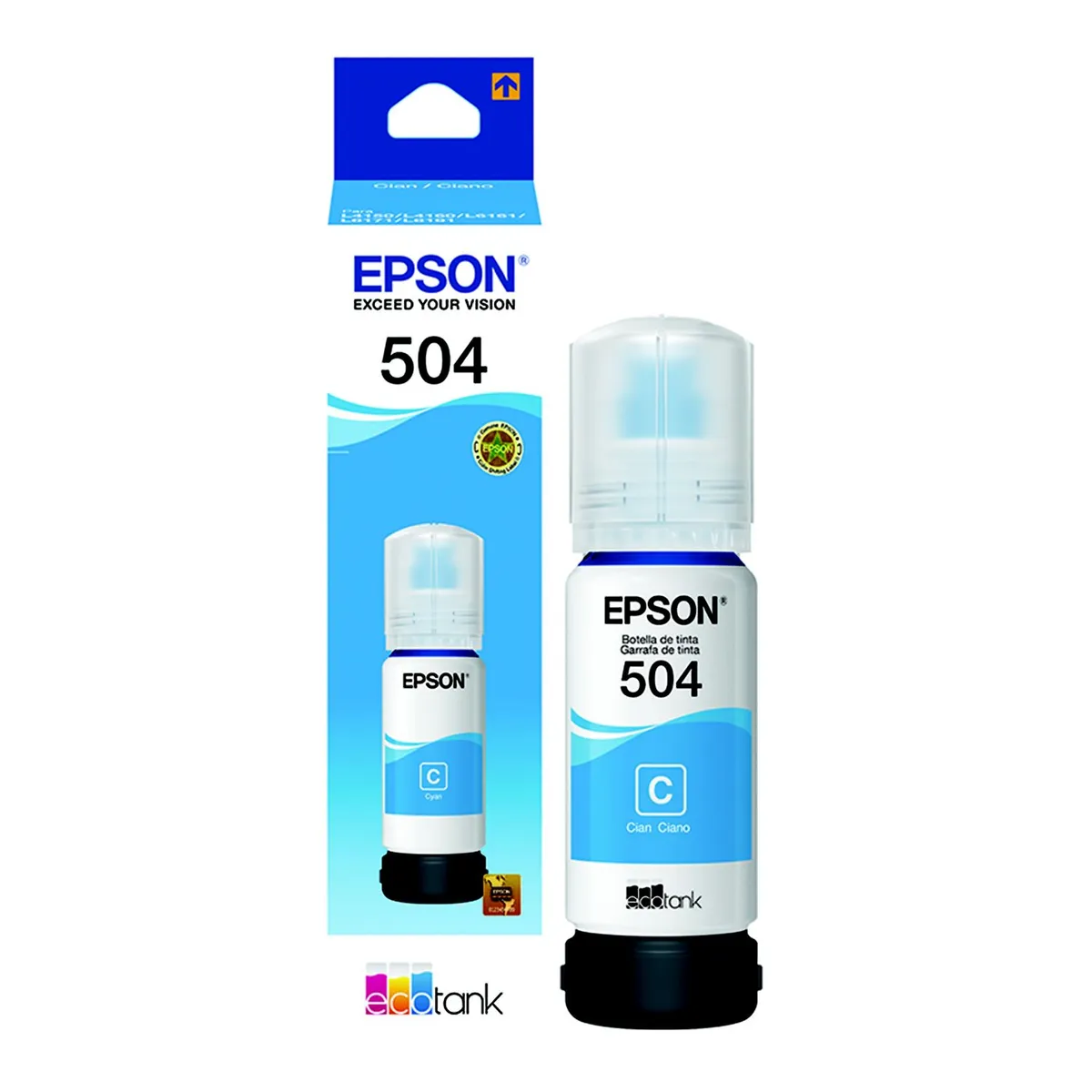 EPSON - Botella de tinta Cian T504