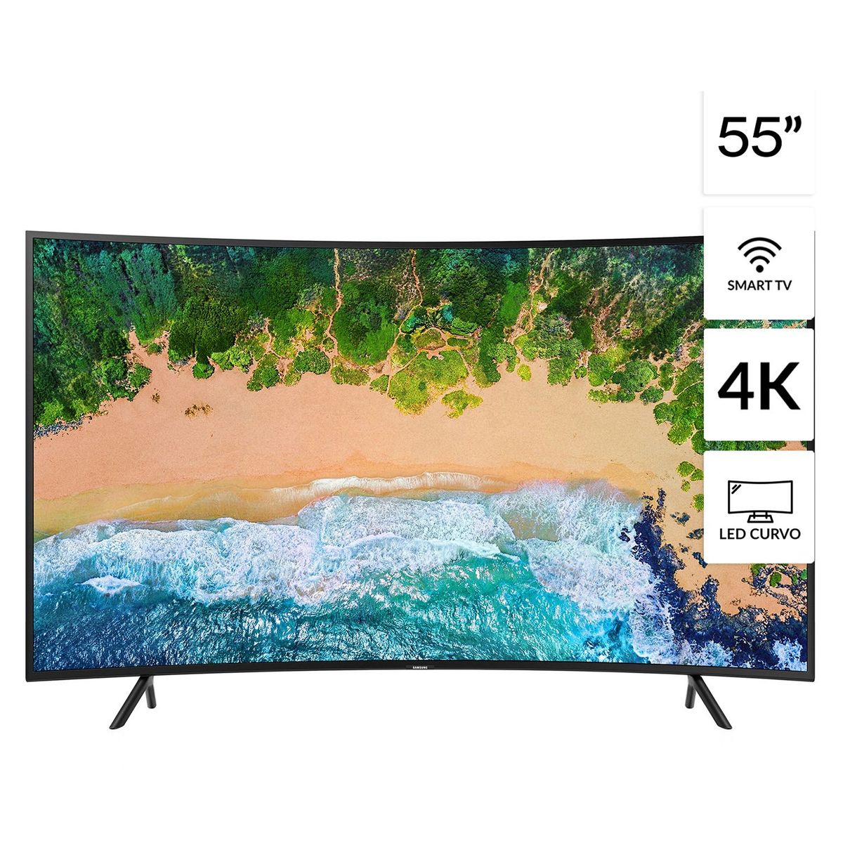 SAMSUNG - Televisor CURVO 49" 4K UHD SMART TV UN49NU7300GXPE