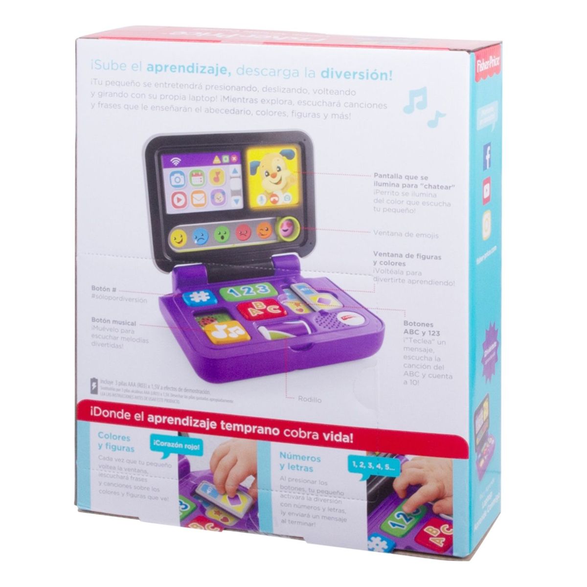 FISHER PRICE - Laptop Aprende Conmigo Rie Y Aprende