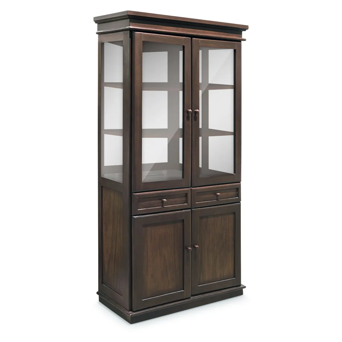 AMBIENTA - Vitrina Domino 4 Puertas 2 Cajones