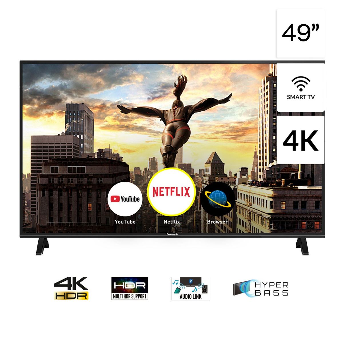 PANASONIC - Televisor 49" 4K UHD SMART TV TC-49FX600