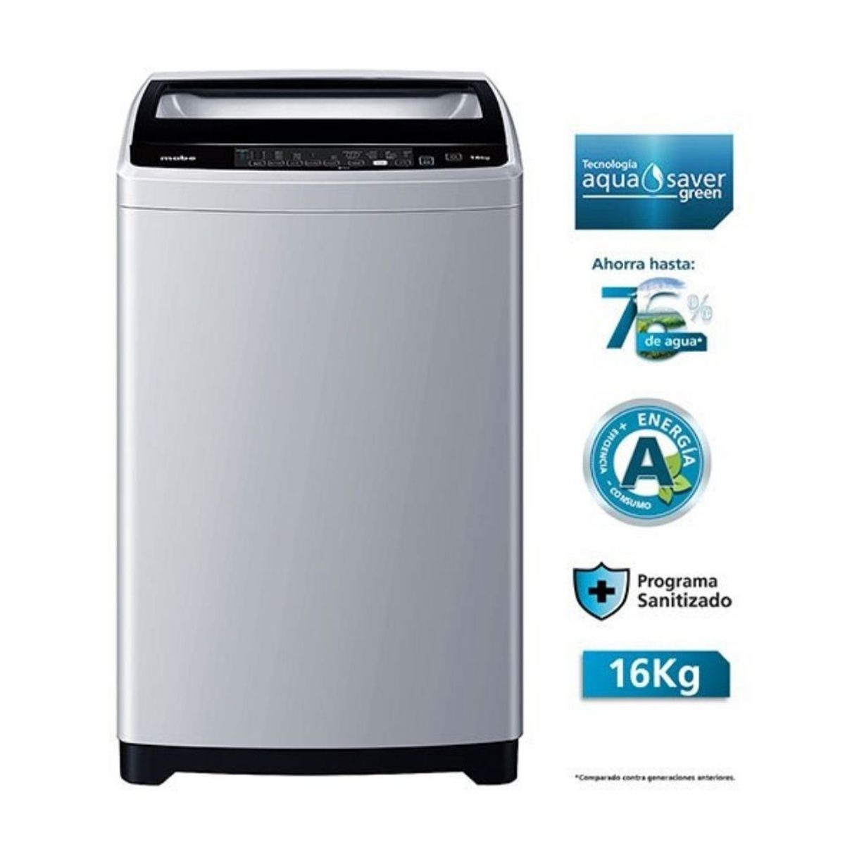 Mabe - Lavadora Mabe Silver 9 kg