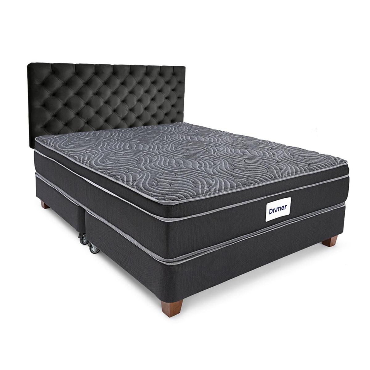 DRIMER - Dormitorio Ventus Queen + 2 Almohadas