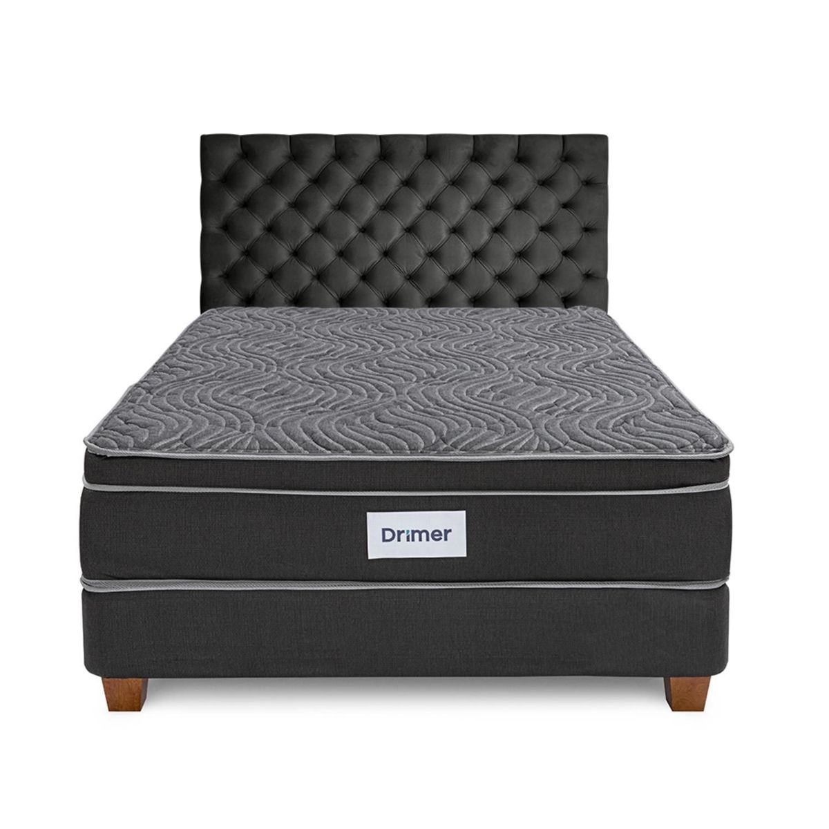 DRIMER - Dormitorio Ventus King + 2 Almohadas